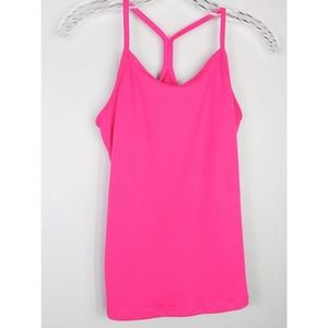 MTA Sports Women Hot Pink Racerback Tank Top with built in bra